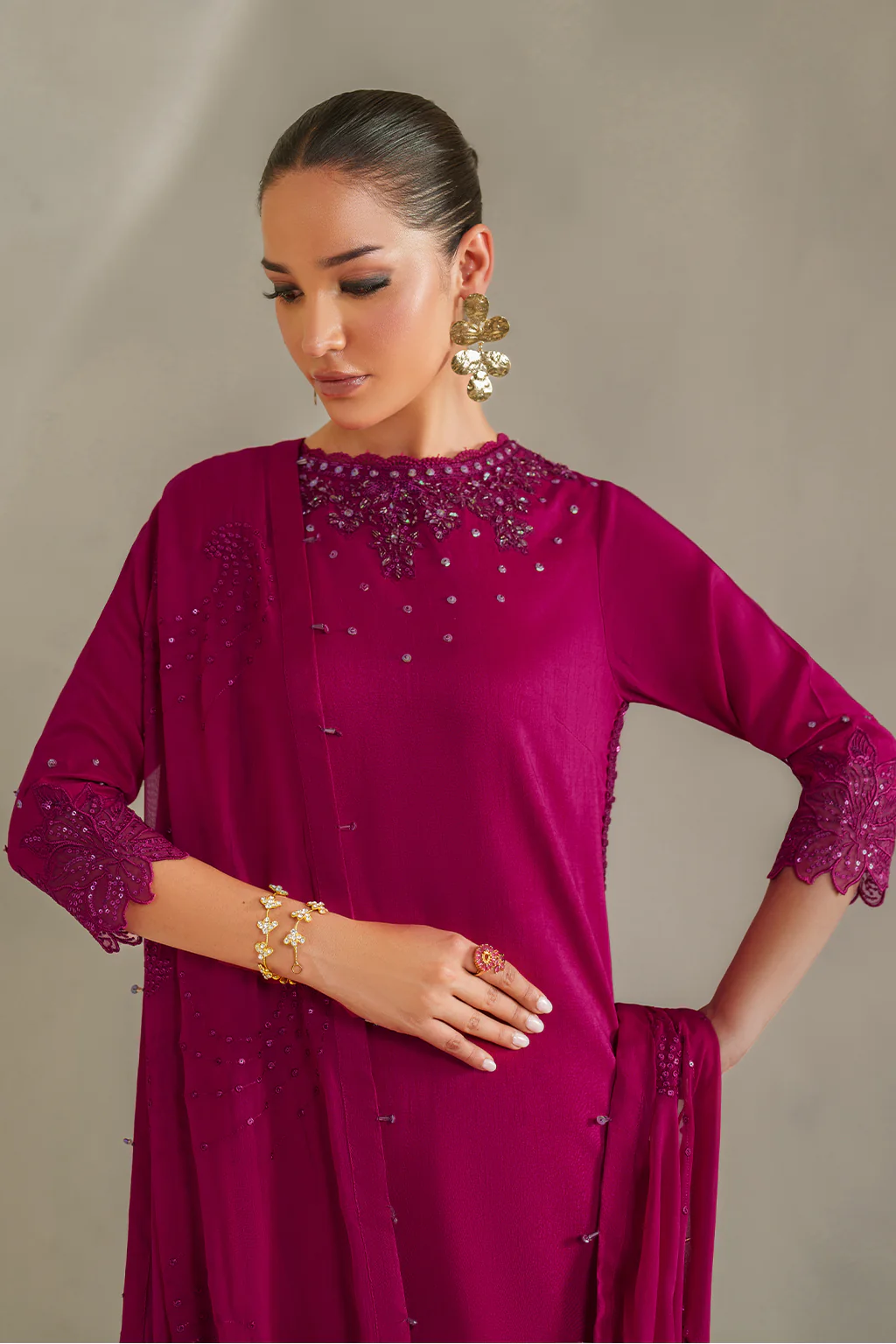 IP-338 Embroidered Rawsilk - Image 7