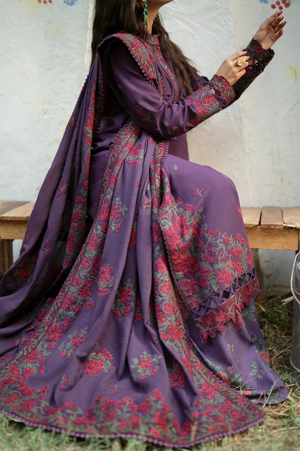 IPK-09 Embroidered Khaddar - Image 10