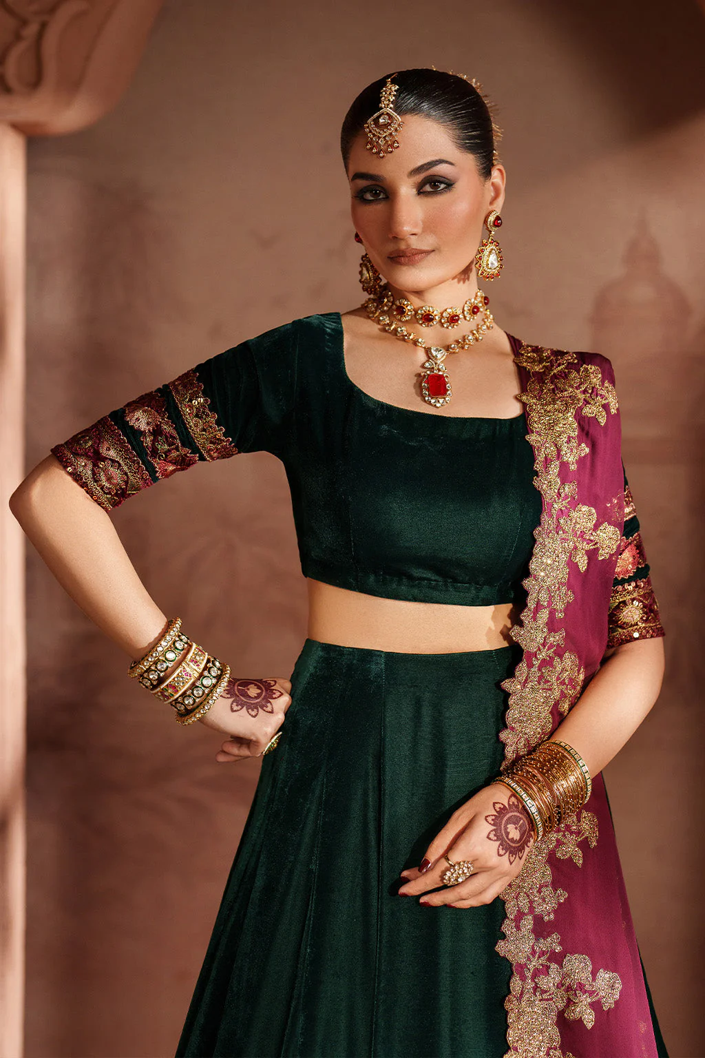 IV-65 Embroidered Velvet ( Frock ) - Image 2