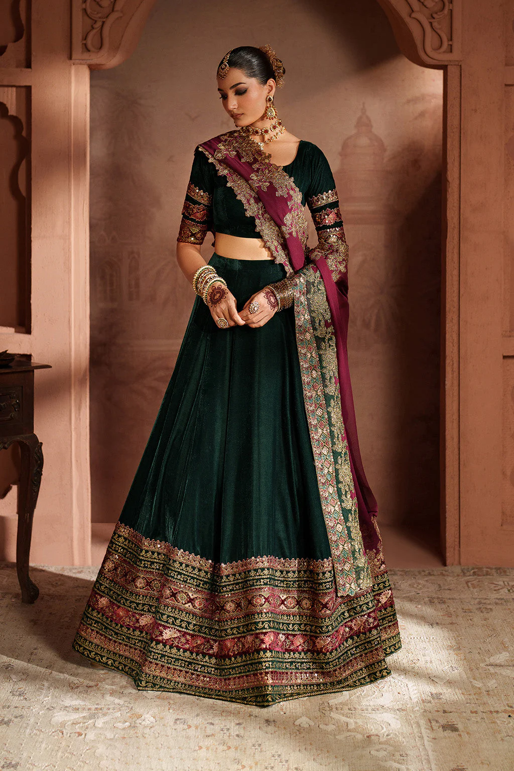 IV-65 Embroidered Velvet ( Frock ) - Image 5