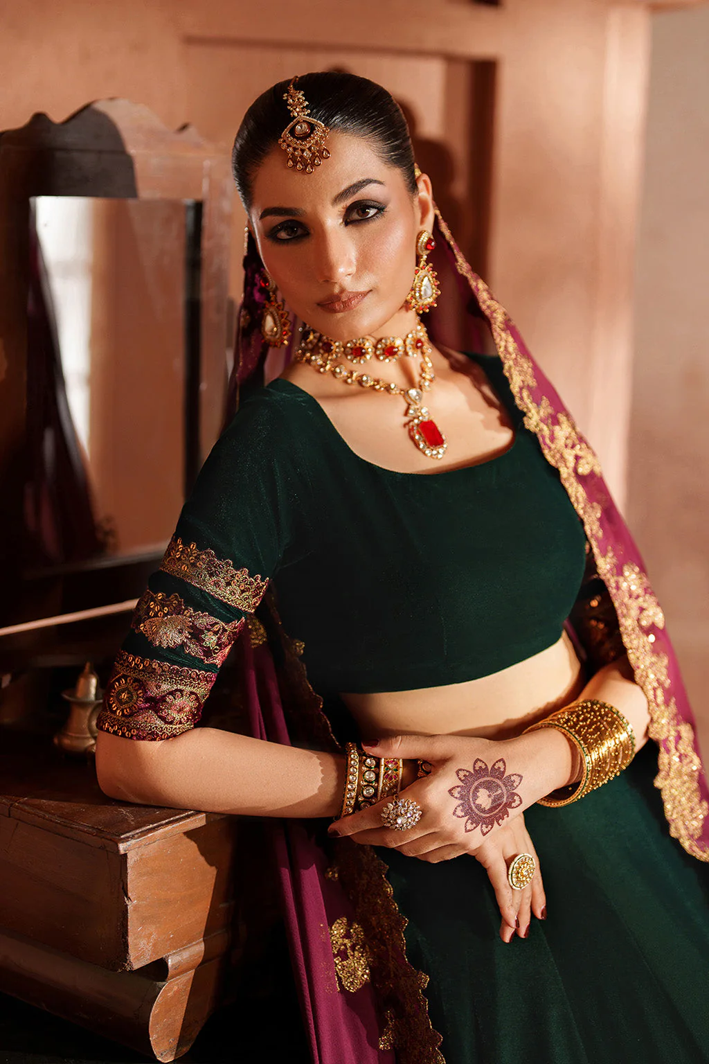 IV-65 Embroidered Velvet ( Lehnga Choli ) - Image 10