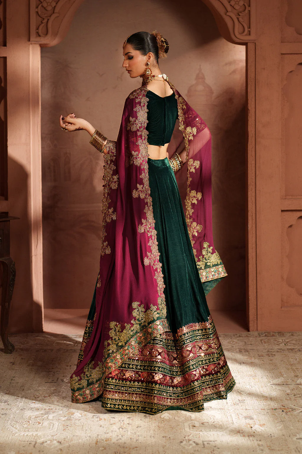 IV-65 Embroidered Velvet ( Lehnga Choli ) - Image 3