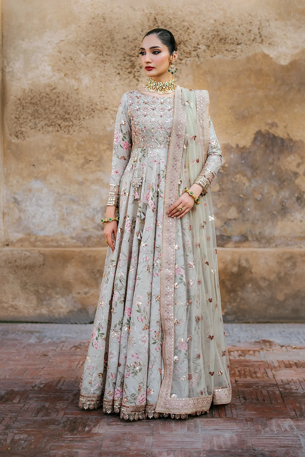 UE-313 Embroidered Raw Silk - Image 4