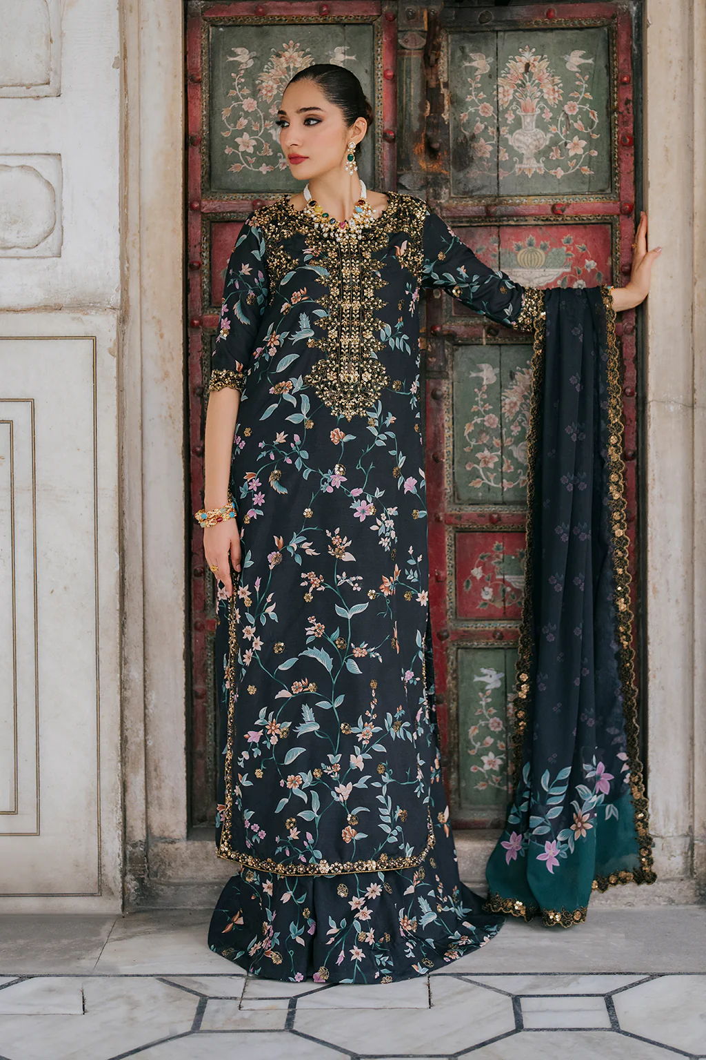UE-317 Embroidered Raw Silk - Image 11