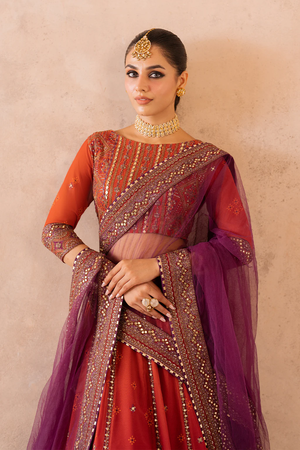UE-334 Embroidered Chiffon (lehnga) - Image 11
