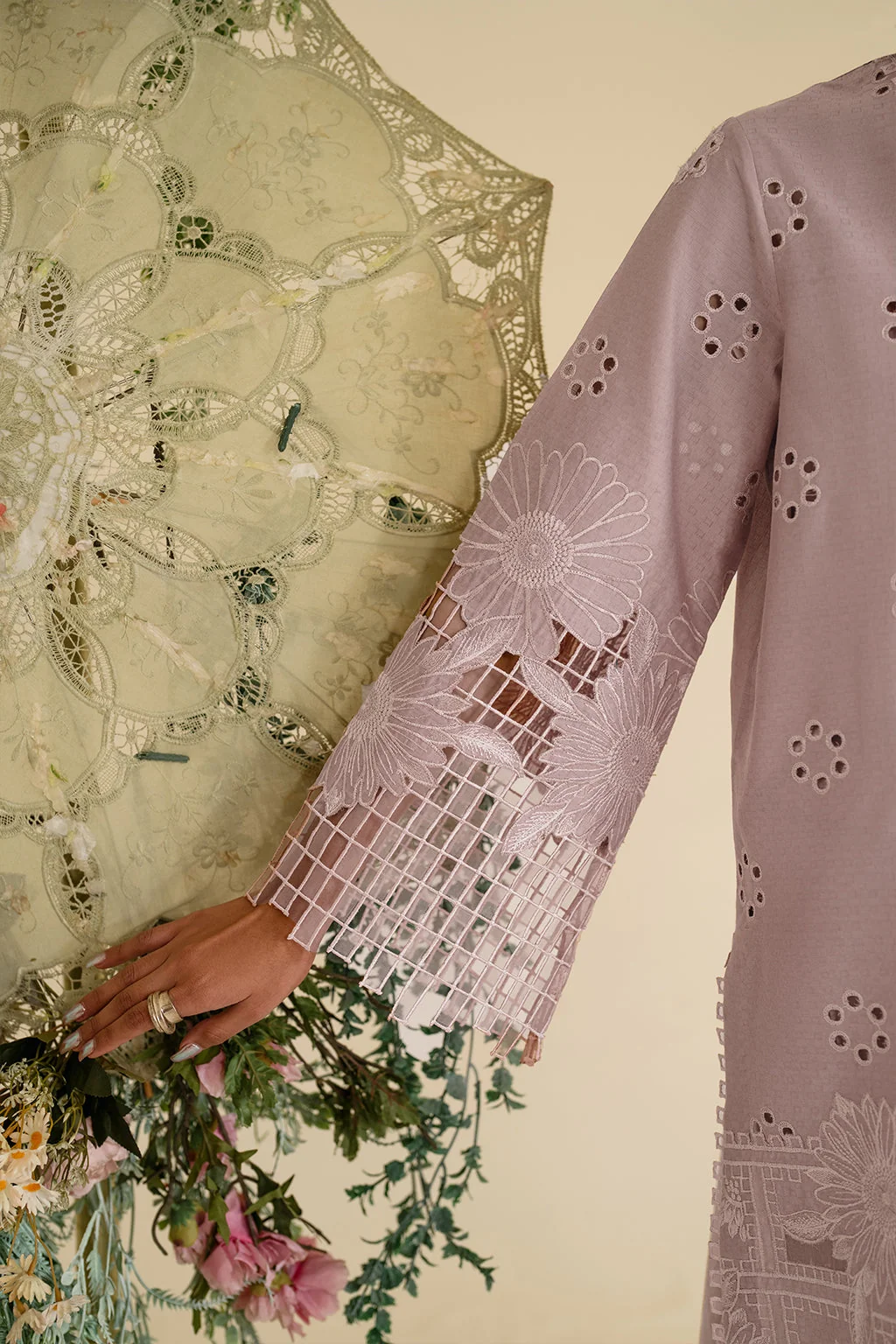 UE-431 Embroidered Textured Lawn - Image 7