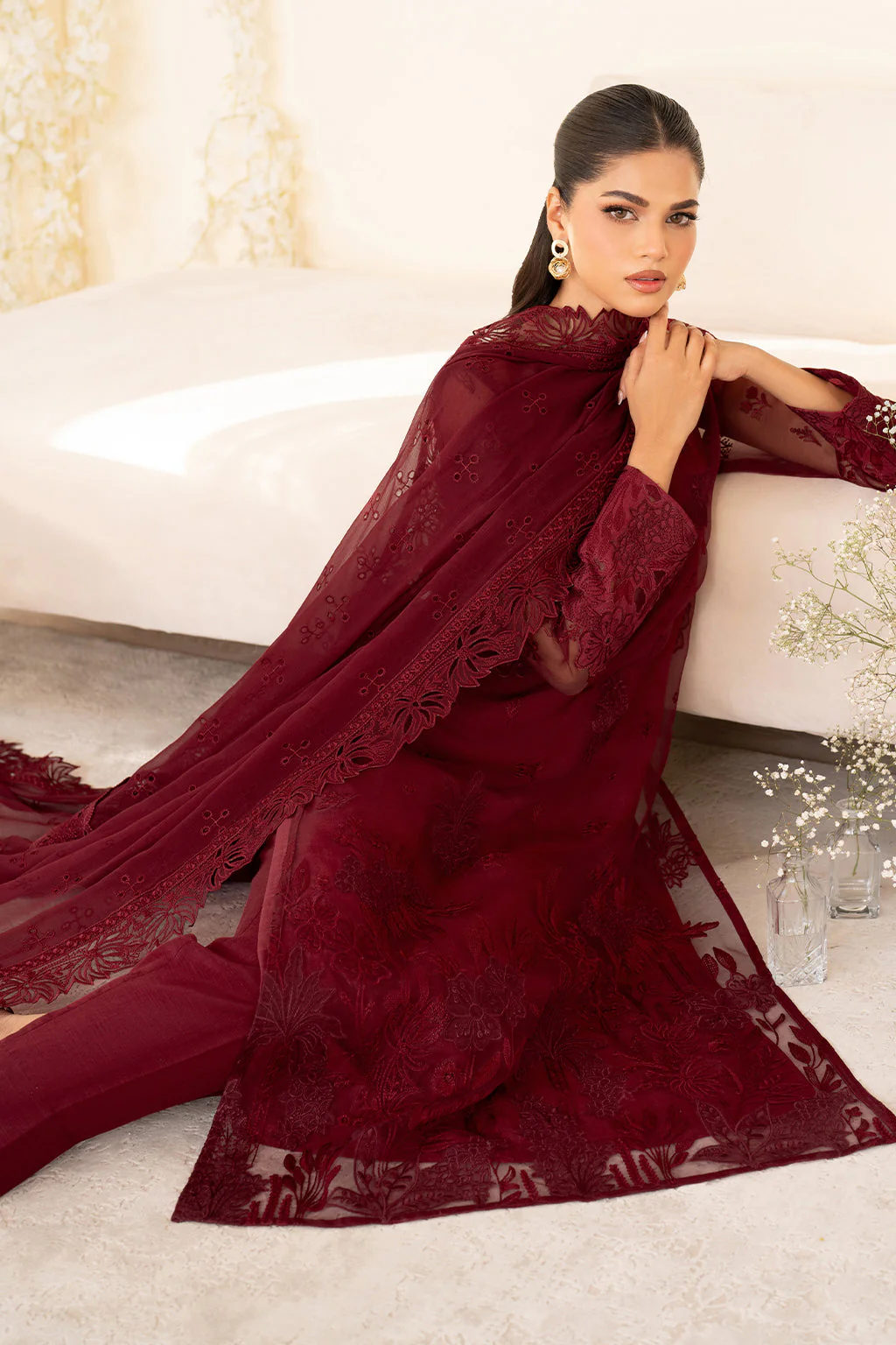 UE-438 Embroidered Pure Organza - Image 6