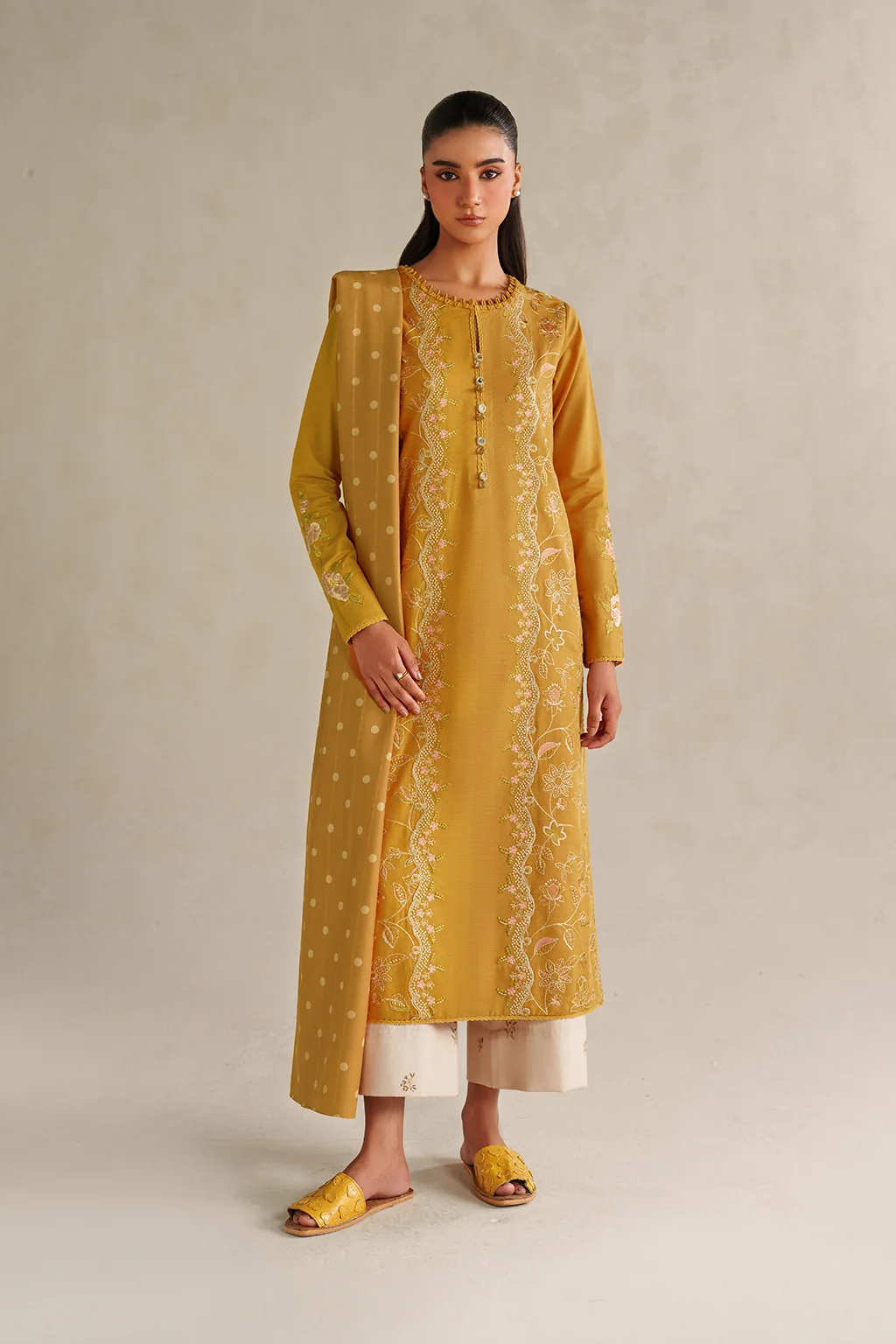 UE-575 Embroidered Khaddar