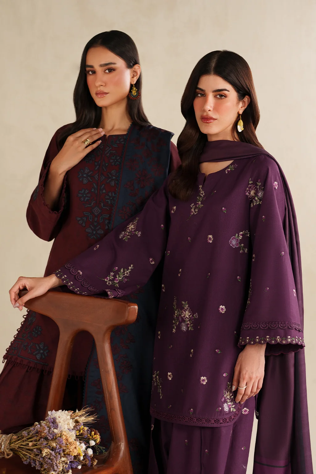 UE-576 Embroidered Khaddar - Image 7