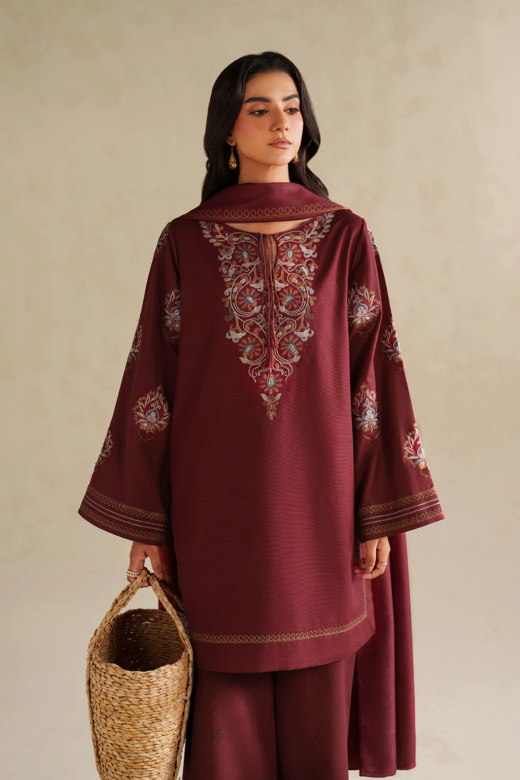 UE-588 Embroidered Khaddar - Image 8