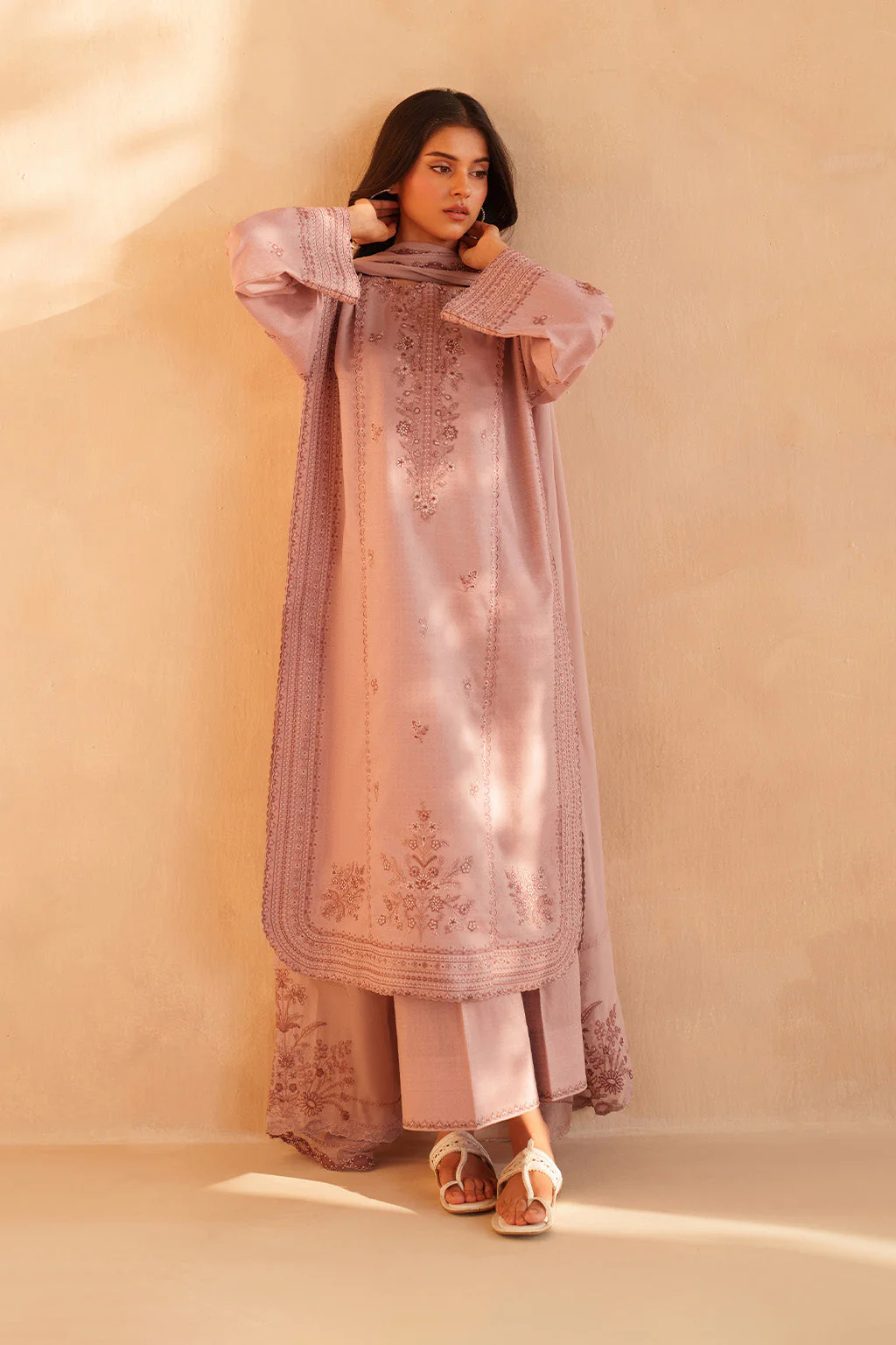UE-608 Embroidered  Lawn