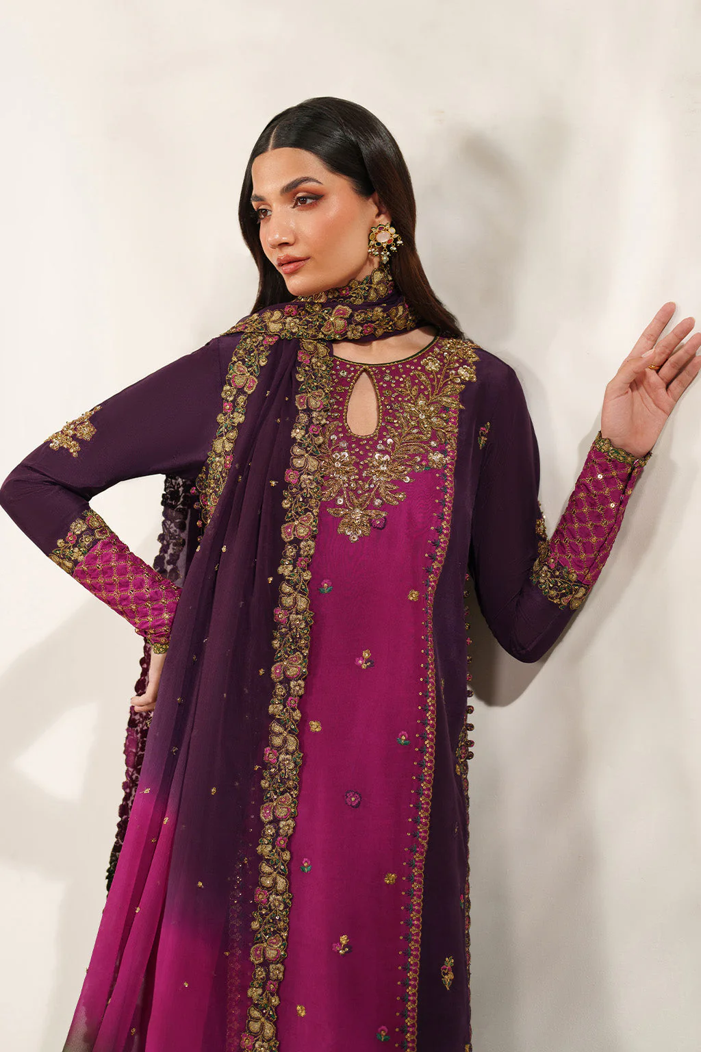 UE-611  Embroidered  Ramen Silk - Image 10