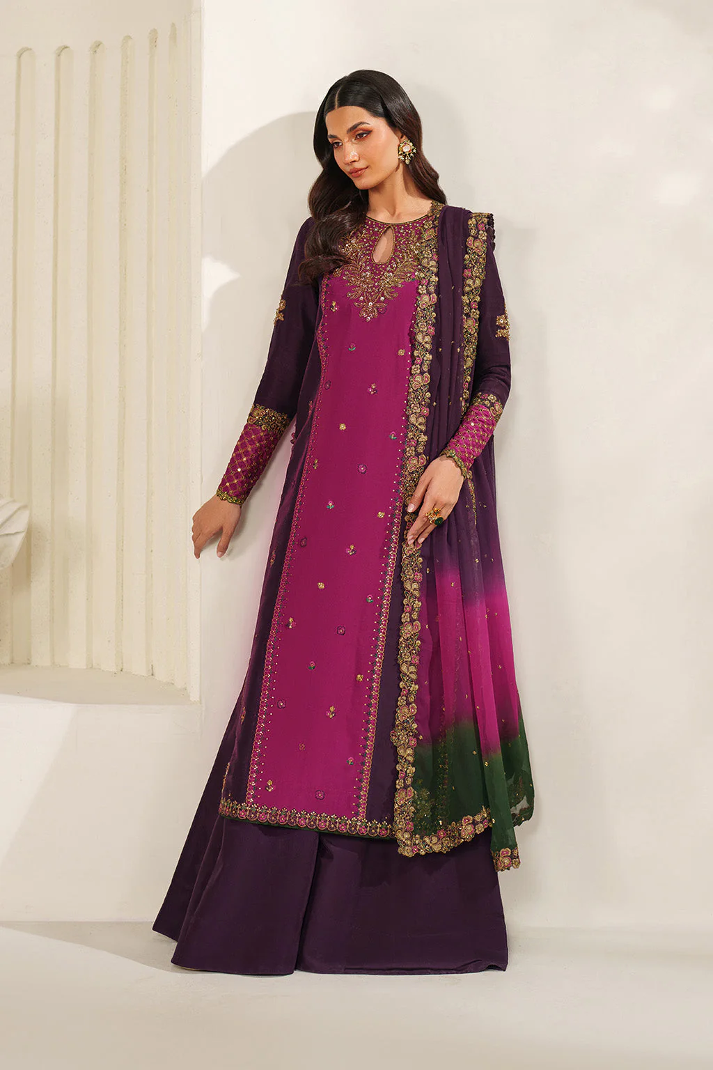 UE-611  Embroidered  Ramen Silk - Image 6