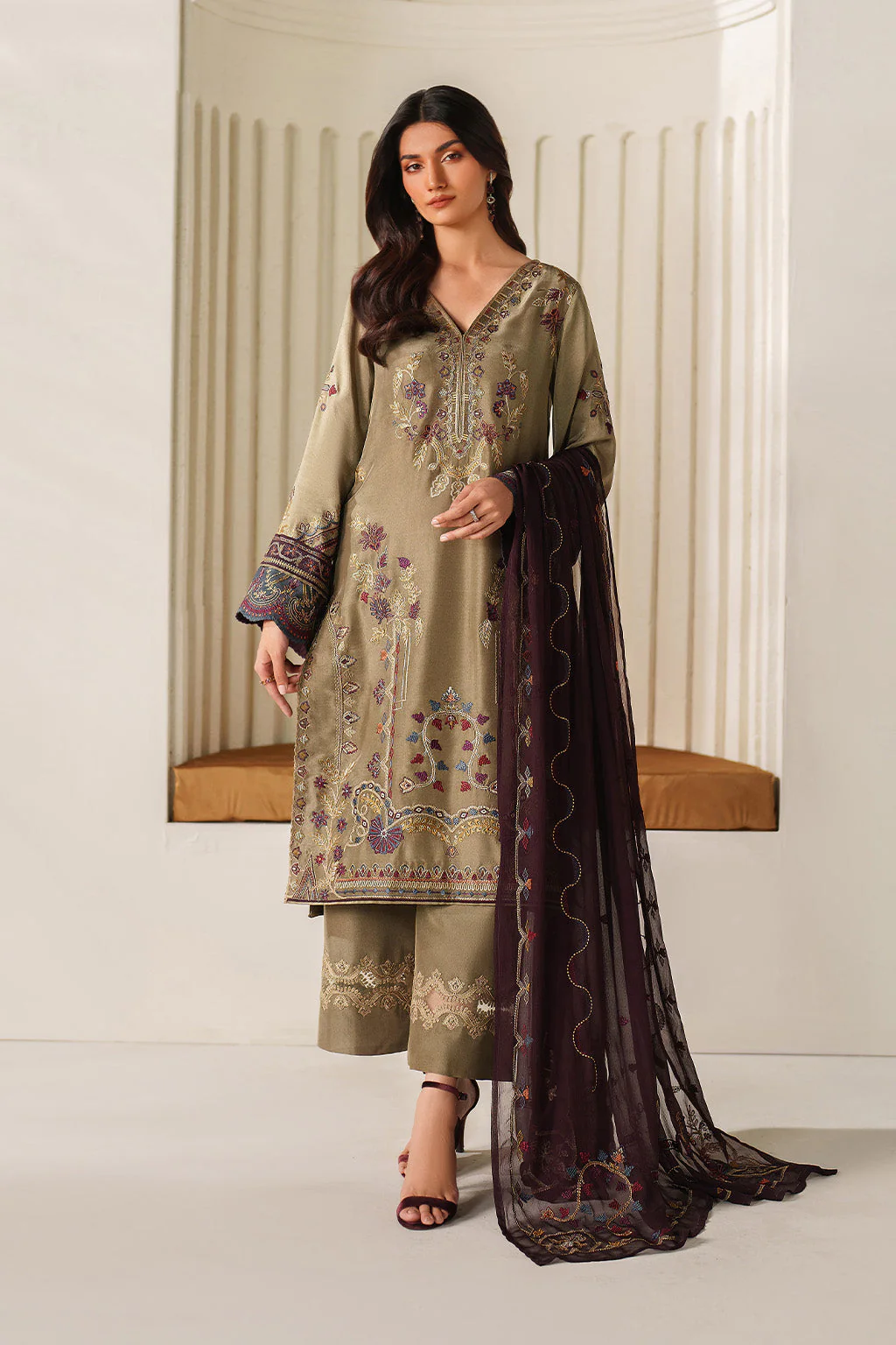 UE-614 Embroidered Ramen Silk - Image 5