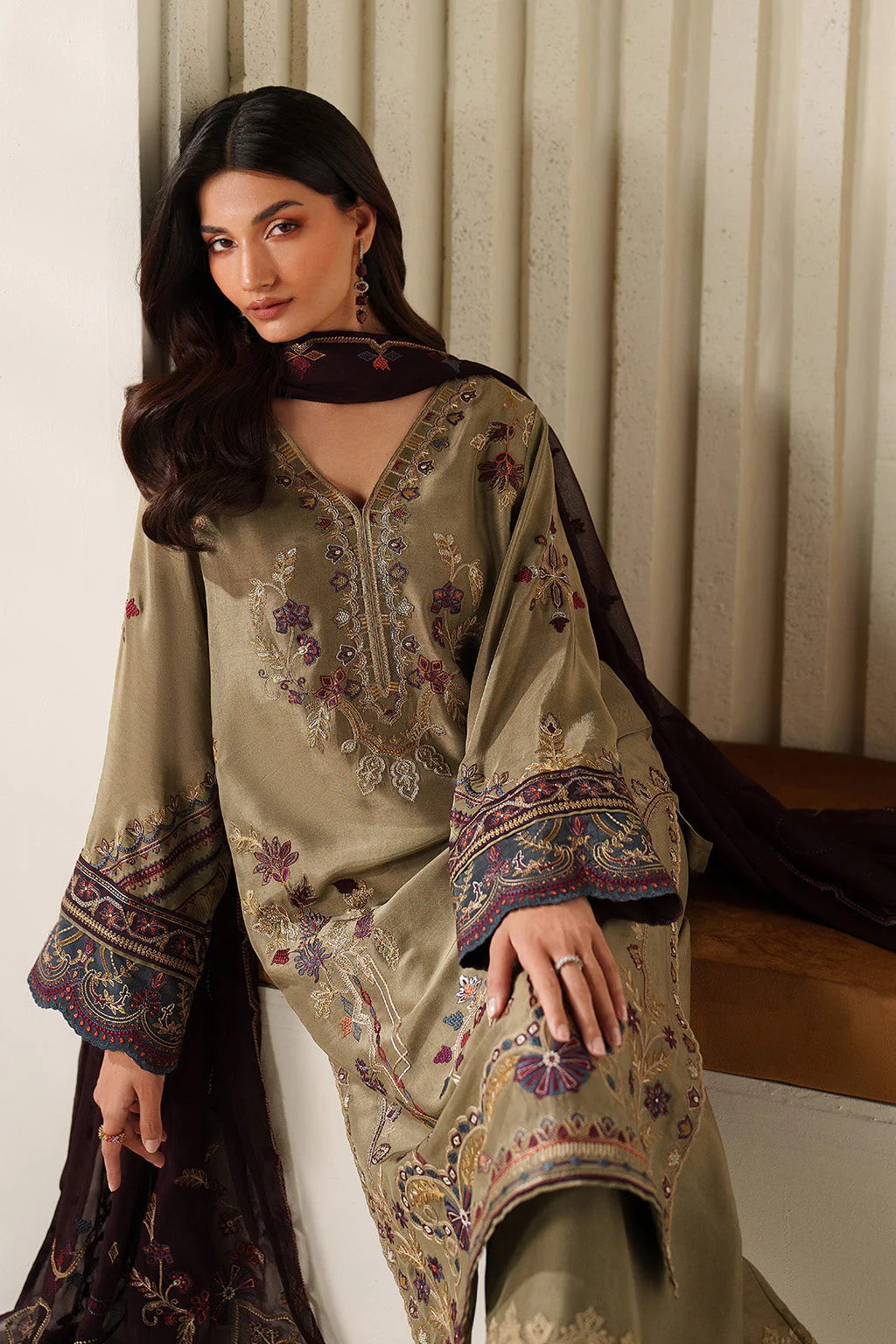 UE-614 Embroidered Ramen Silk - Image 9