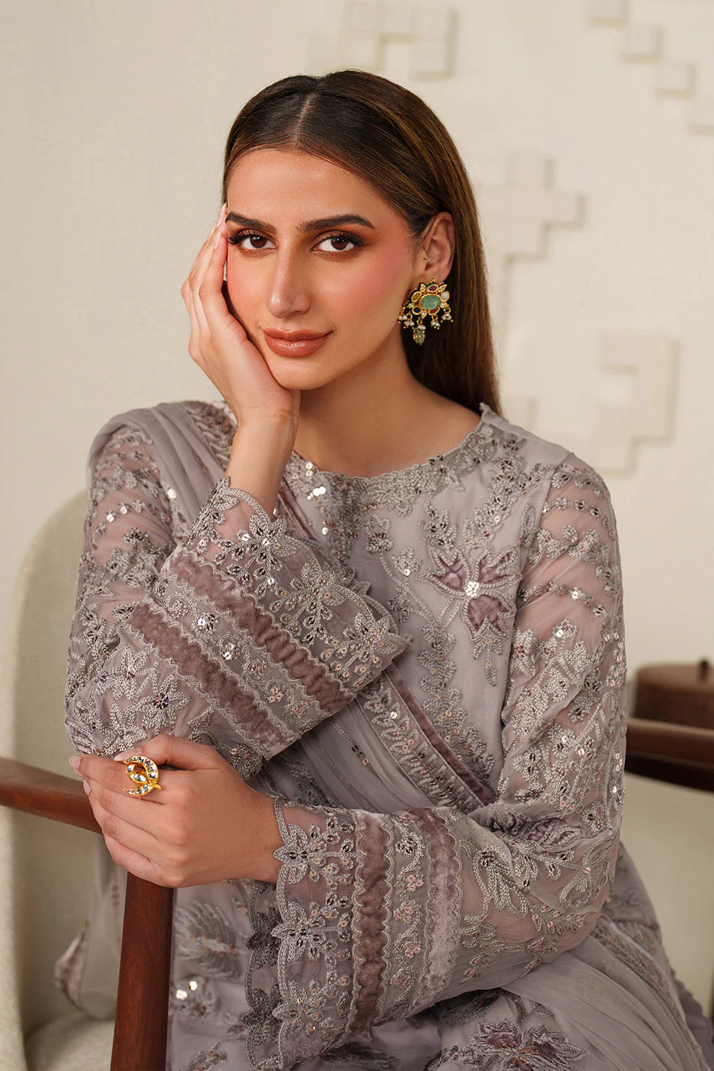 UE-618 Embroidered Chiffon - Image 2