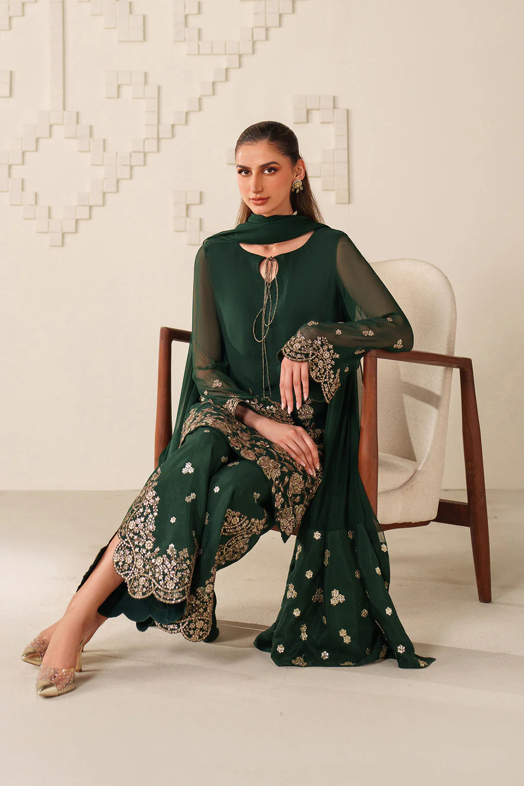UE-619  Embroidered Chiffon - Image 8
